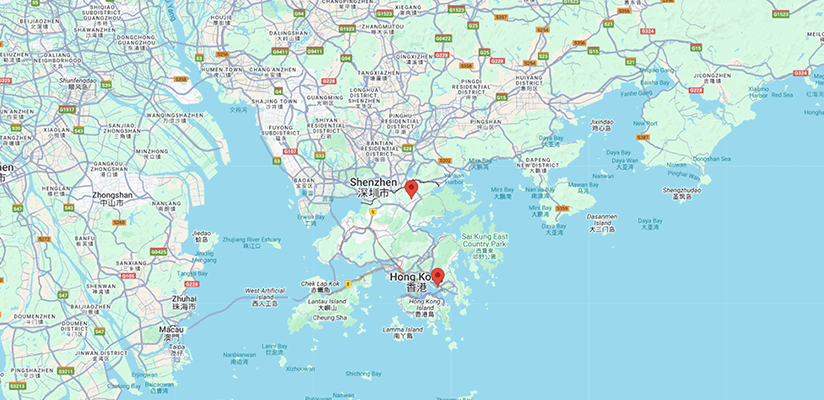 Map of Hong Kong