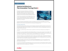 Molex Blog: Vehicle Architecture - The Innovation Turning Point PDF Cover