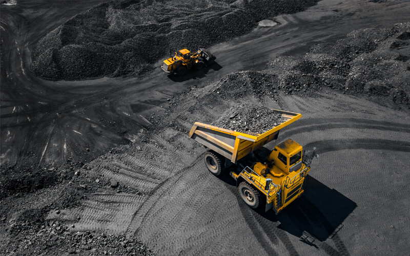 dump truck at a mining operation