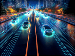 Cars Driving on a Freeway 