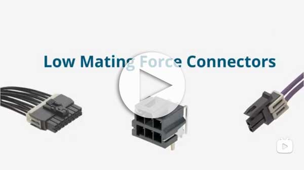Low mating force connectors video