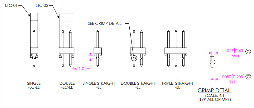 Samtec Locking Lead Diagram